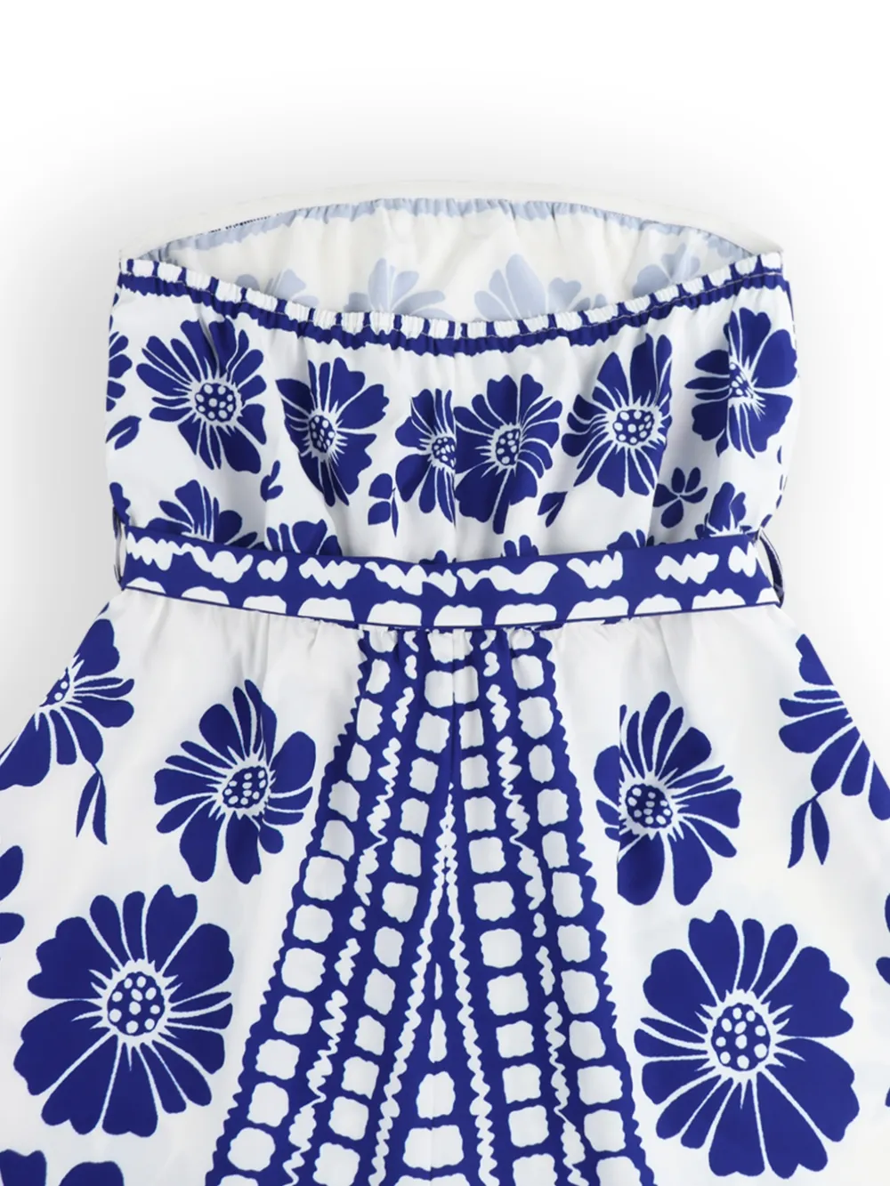 Printed Tube Tie Waist Romper, image 6