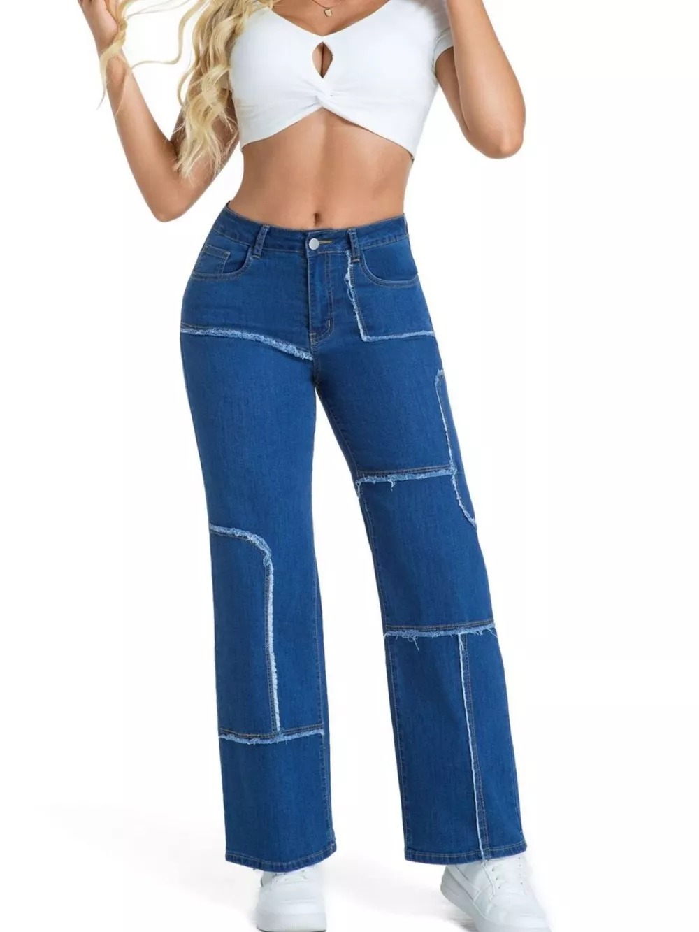 Frayed Edge Straight Leg Jeans, image 12
