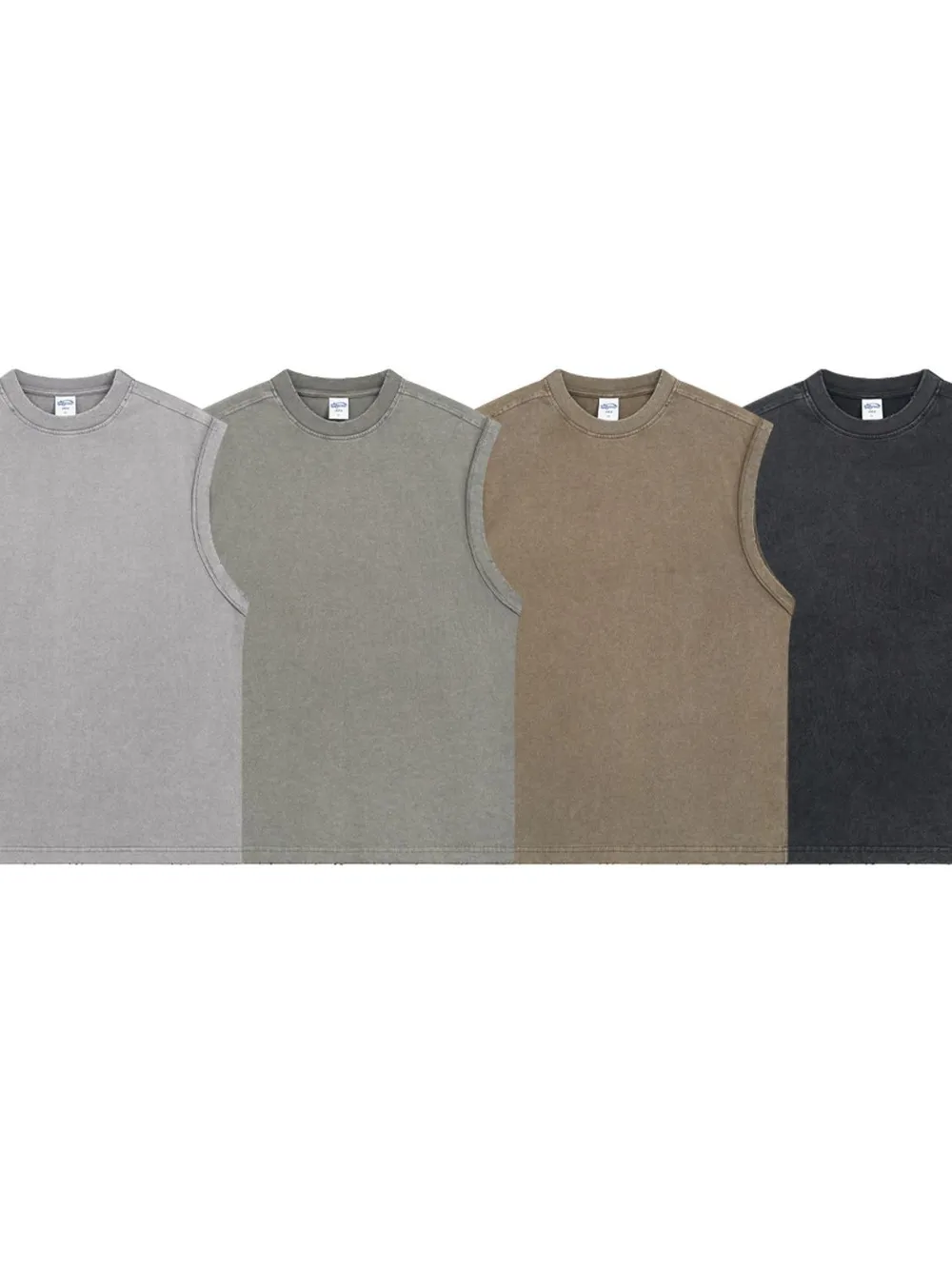 Men's Solid Color Round Neck Tank, image 8
