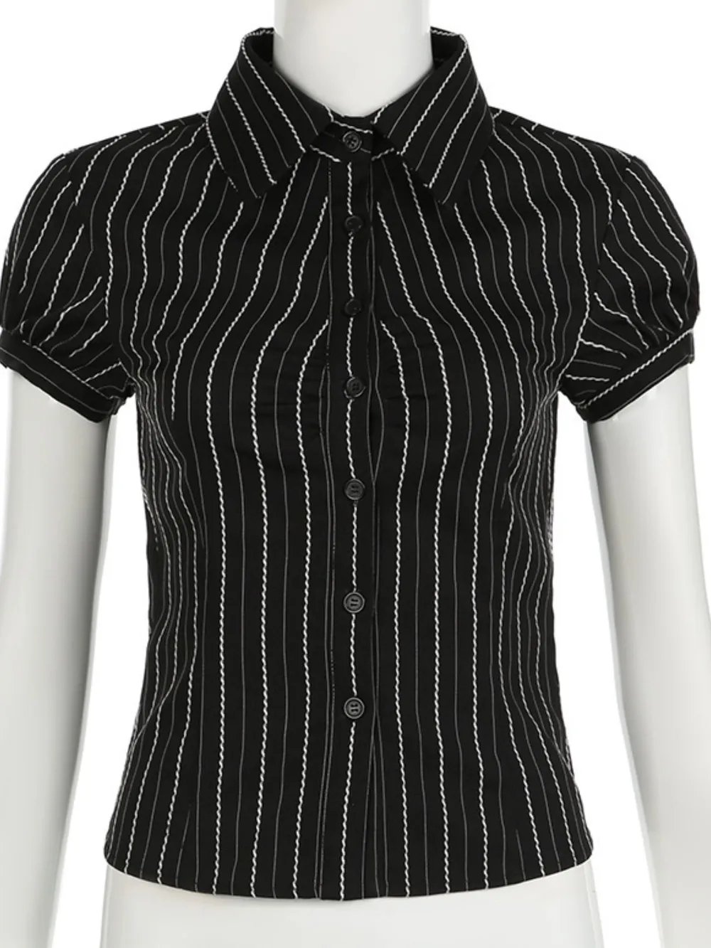 Striped Button-Down Collared Neck Shirt, image 18