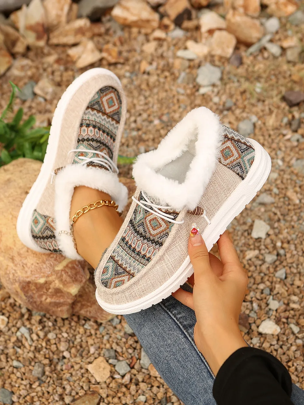 Printed Round Toe Flat Slip-Ons, image 12