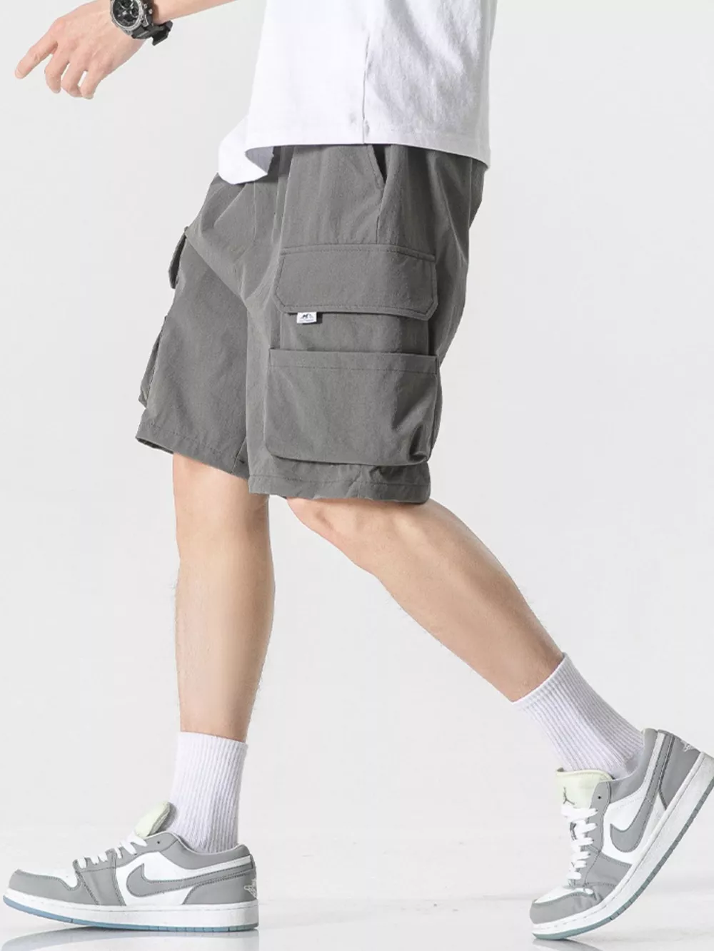 Men's Plus Size Loose Fit Cargo Shorts, image 3