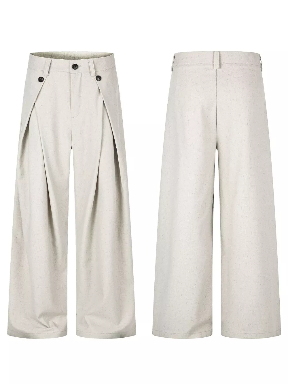 Men's Wide-Leg Pleated Casual Pants, image 4