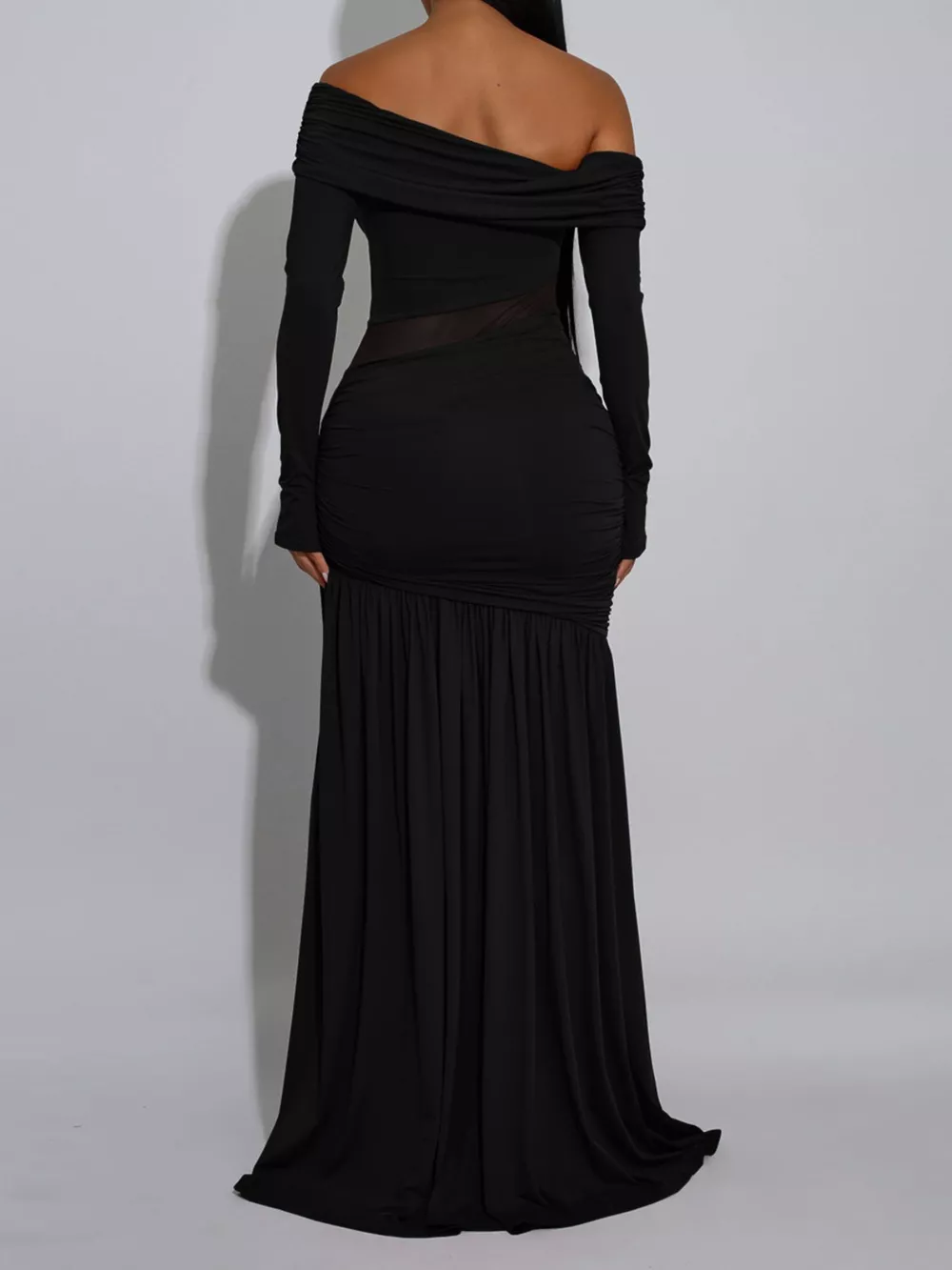 Off Shoulder Slit Maxi Dress, image 2