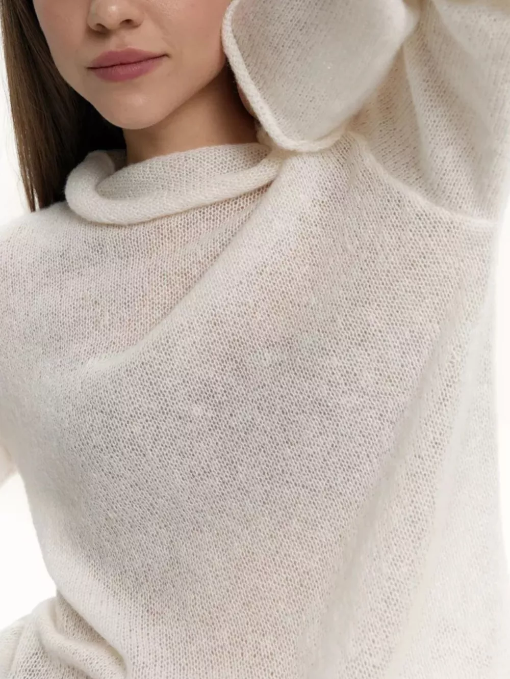 Mock Neck Long Sleeve Sweater, image 3