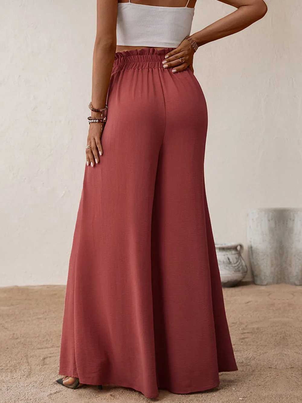Frill Tied Wide Leg Pants, image 5