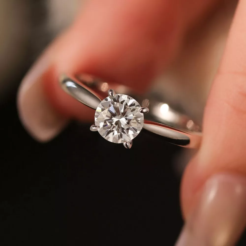 1 Carat 925 Sterling Silver Moissanite Ring, image 7