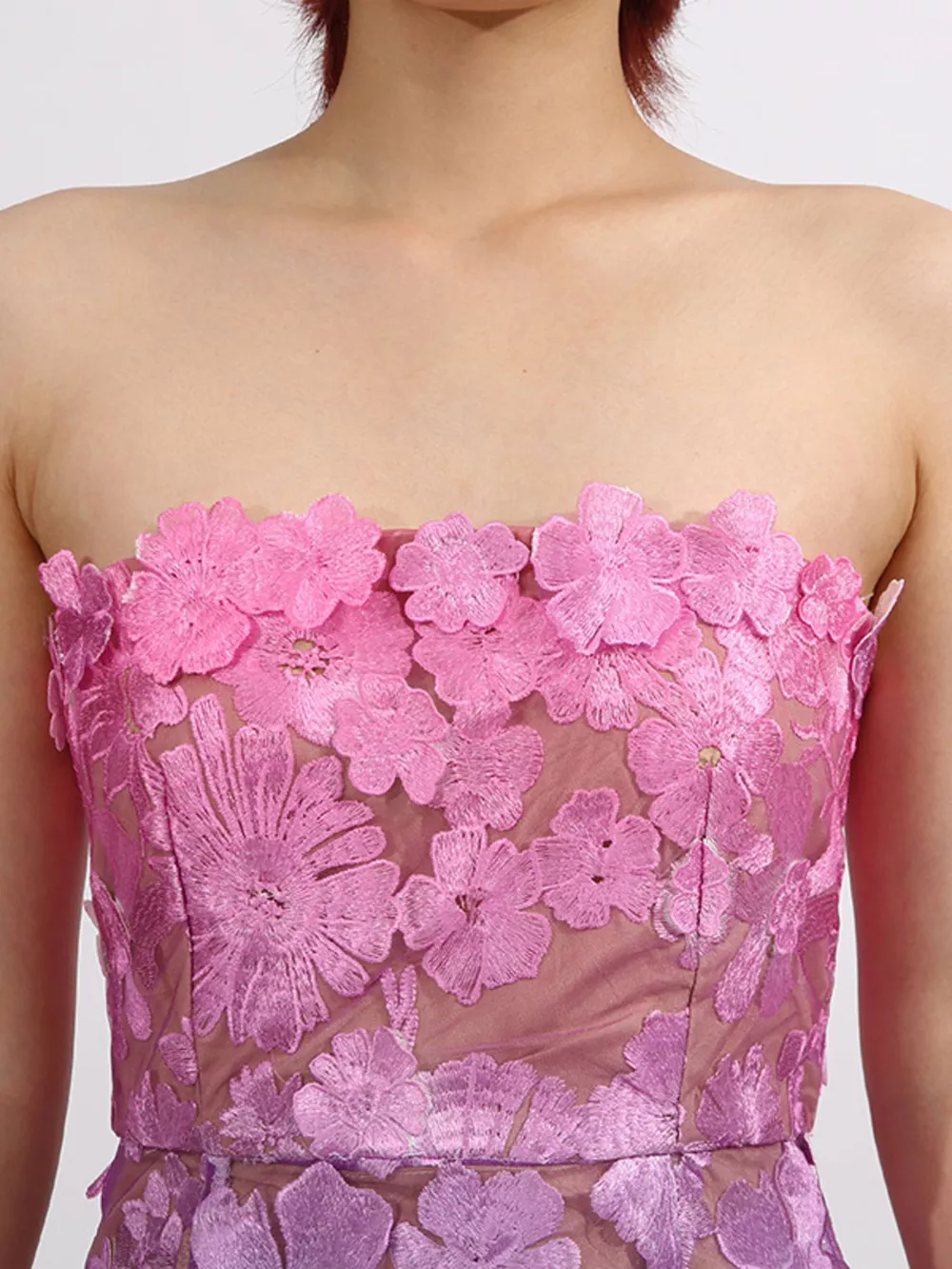 Floral Embroidered Tube Maxi Dress, image 7