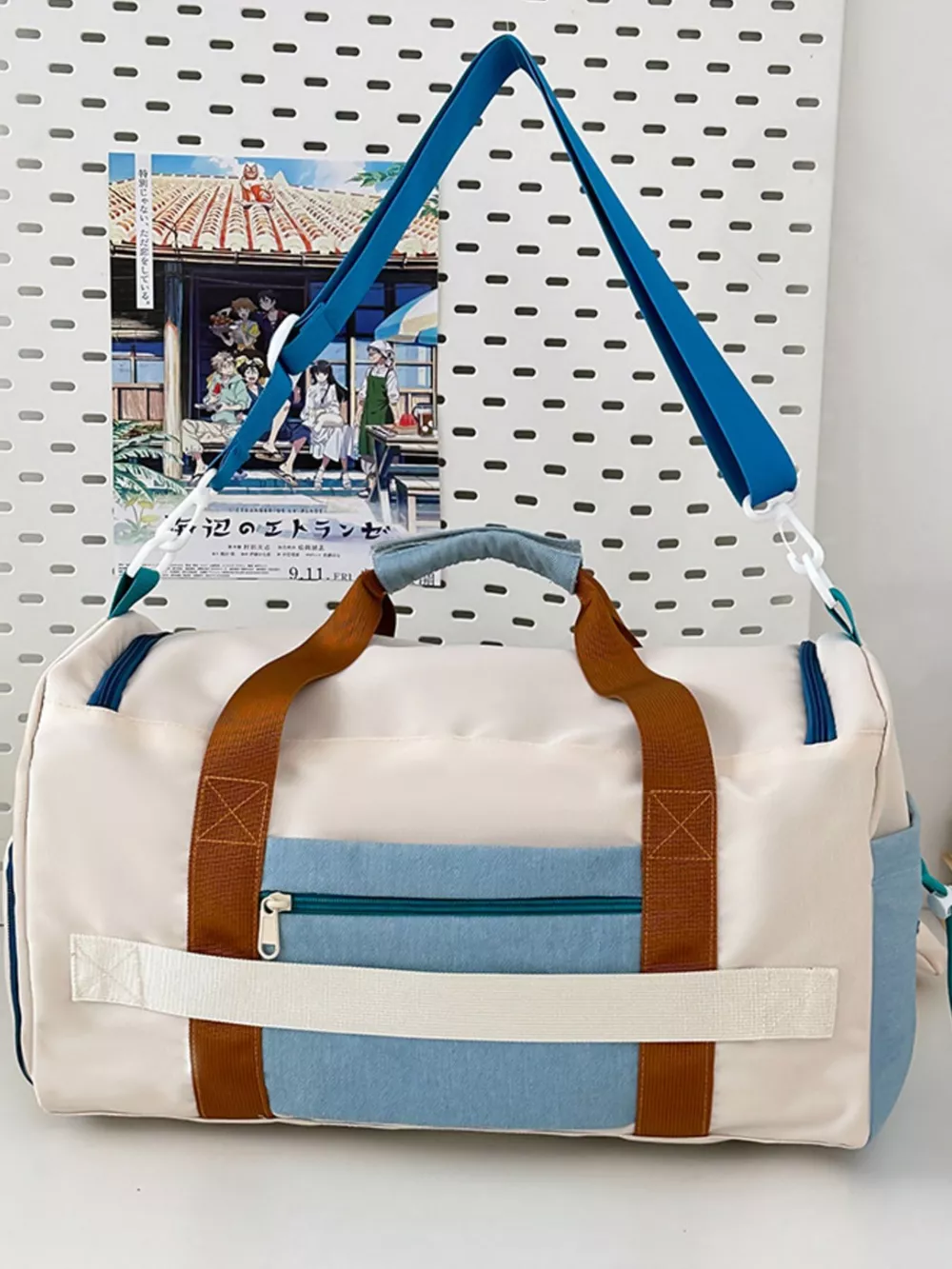 Multi-Pocket Nylon Duffel Bag, image 6