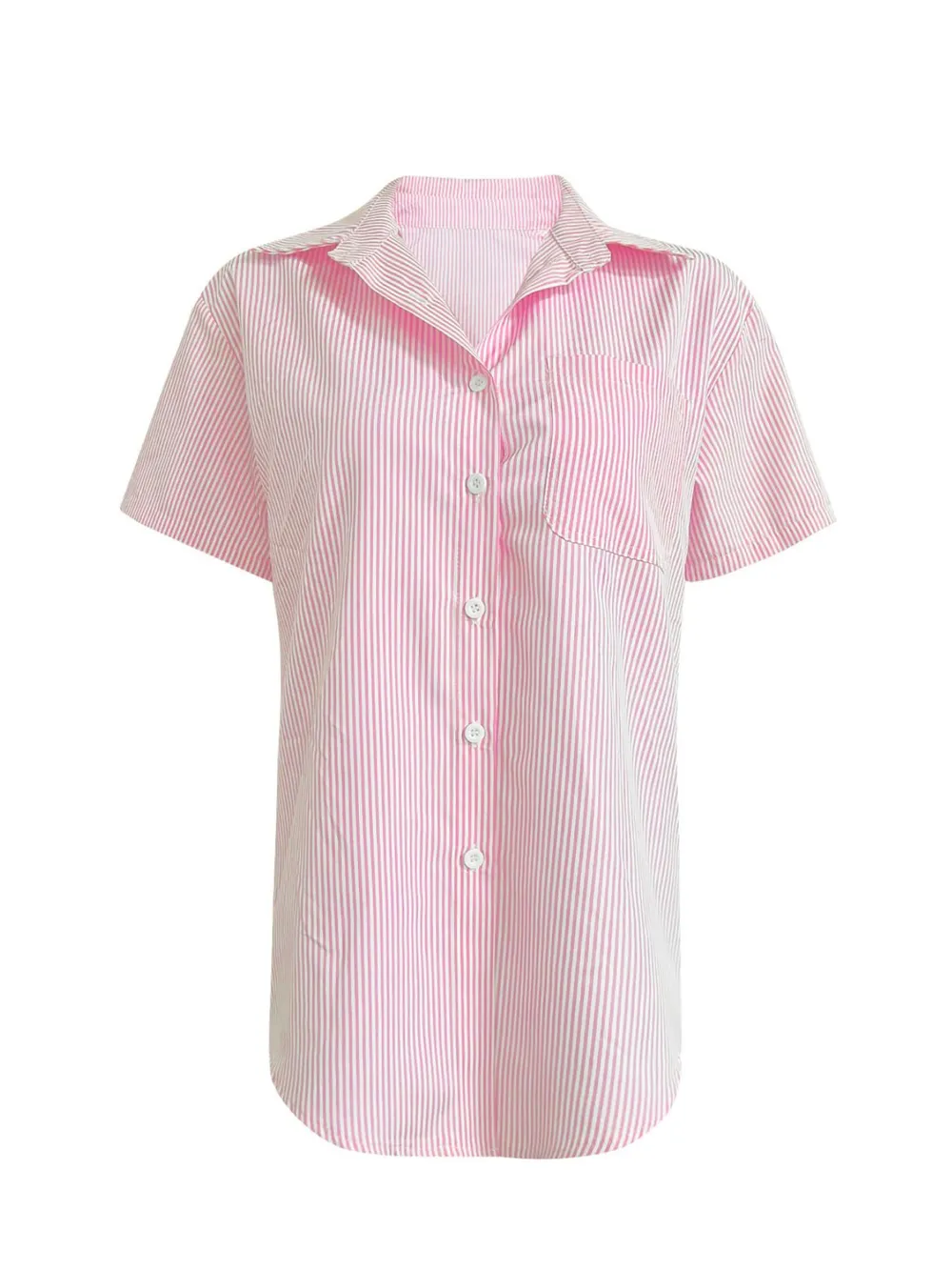 Full Size Striped Button-Up Casual Shirt with Pocket Plus Size, image 18