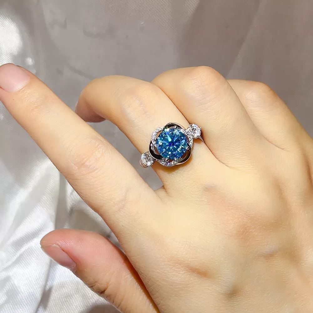3 Carat 925 Sterling Silver Moissanite Ring