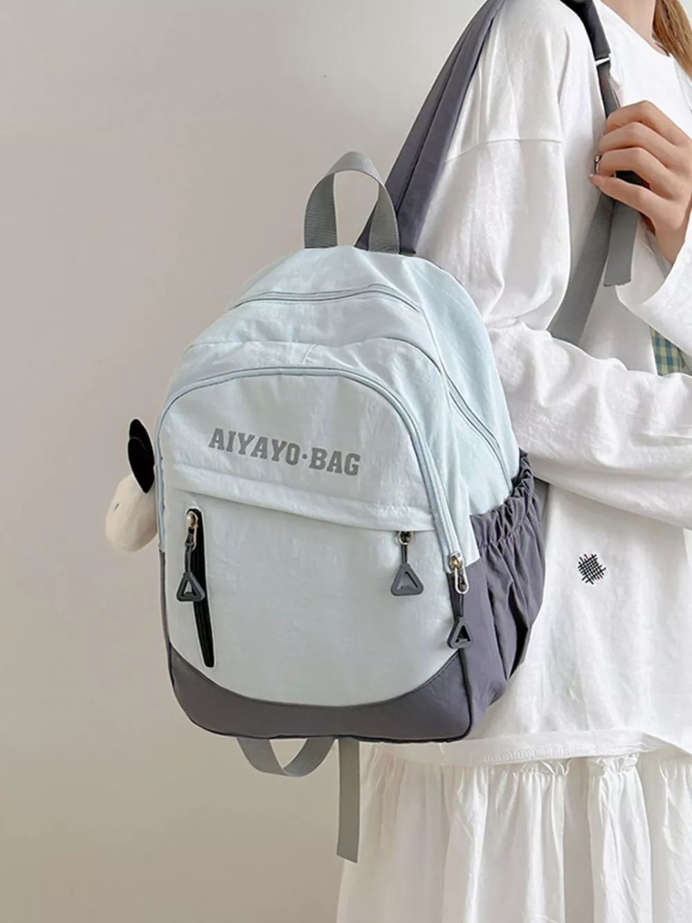 Color Block Lightweight Casual Backpack Bag, image 4