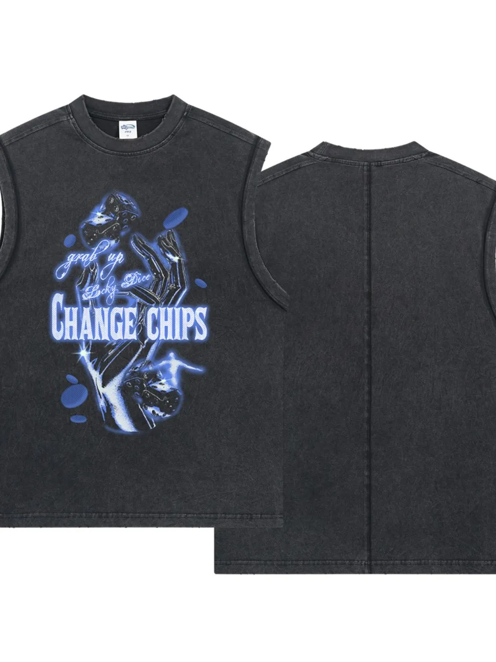 Men's Graphic Round Neck Tank, image 6