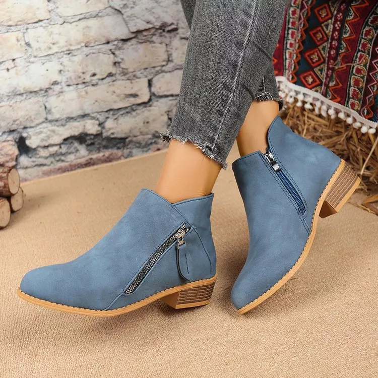 Point Toe Block Heels Boots, image 6