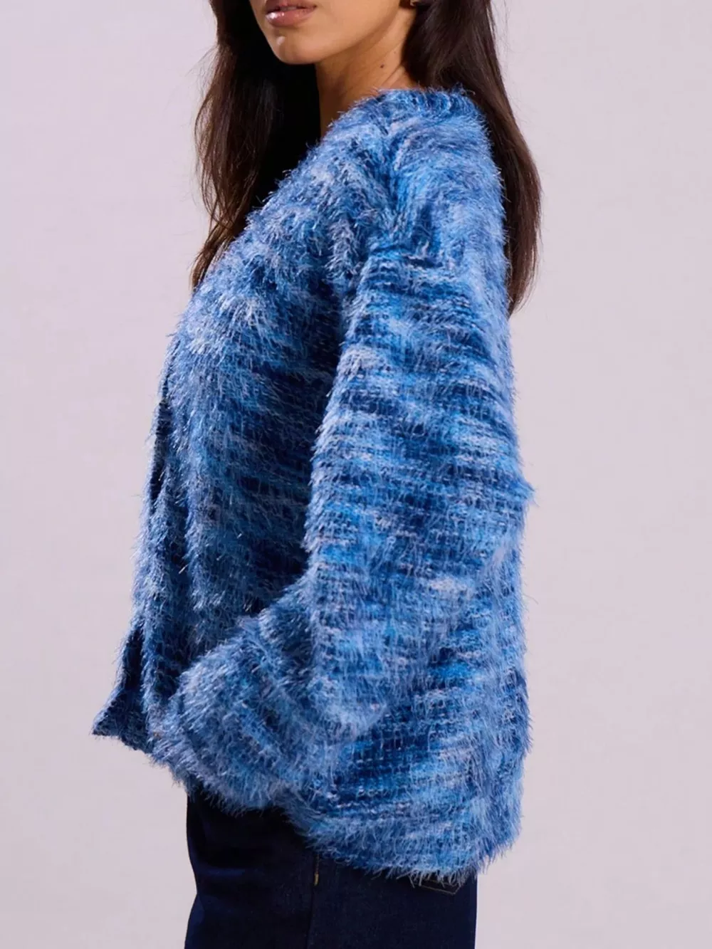 Textured Knit Button-Down Cardigan, image 21