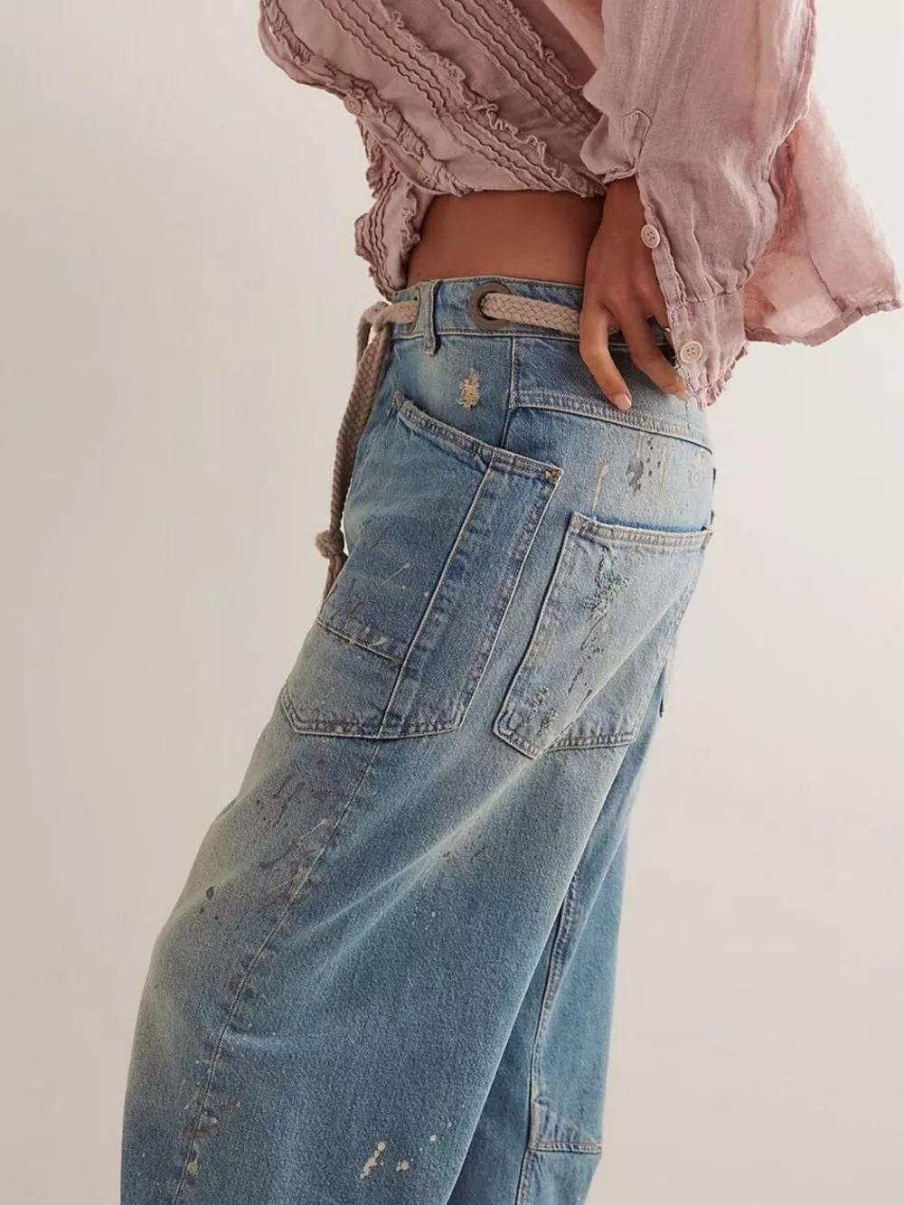 Washed Relaxed Fit Jeans, image 4