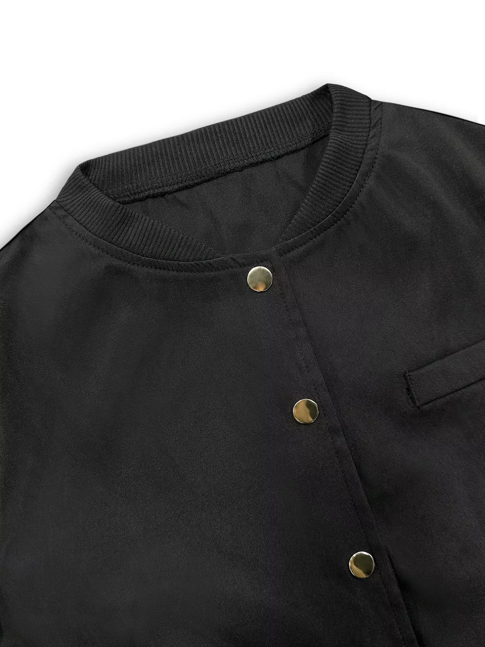 Snap Down Cropped Bomber Jacket, image 2