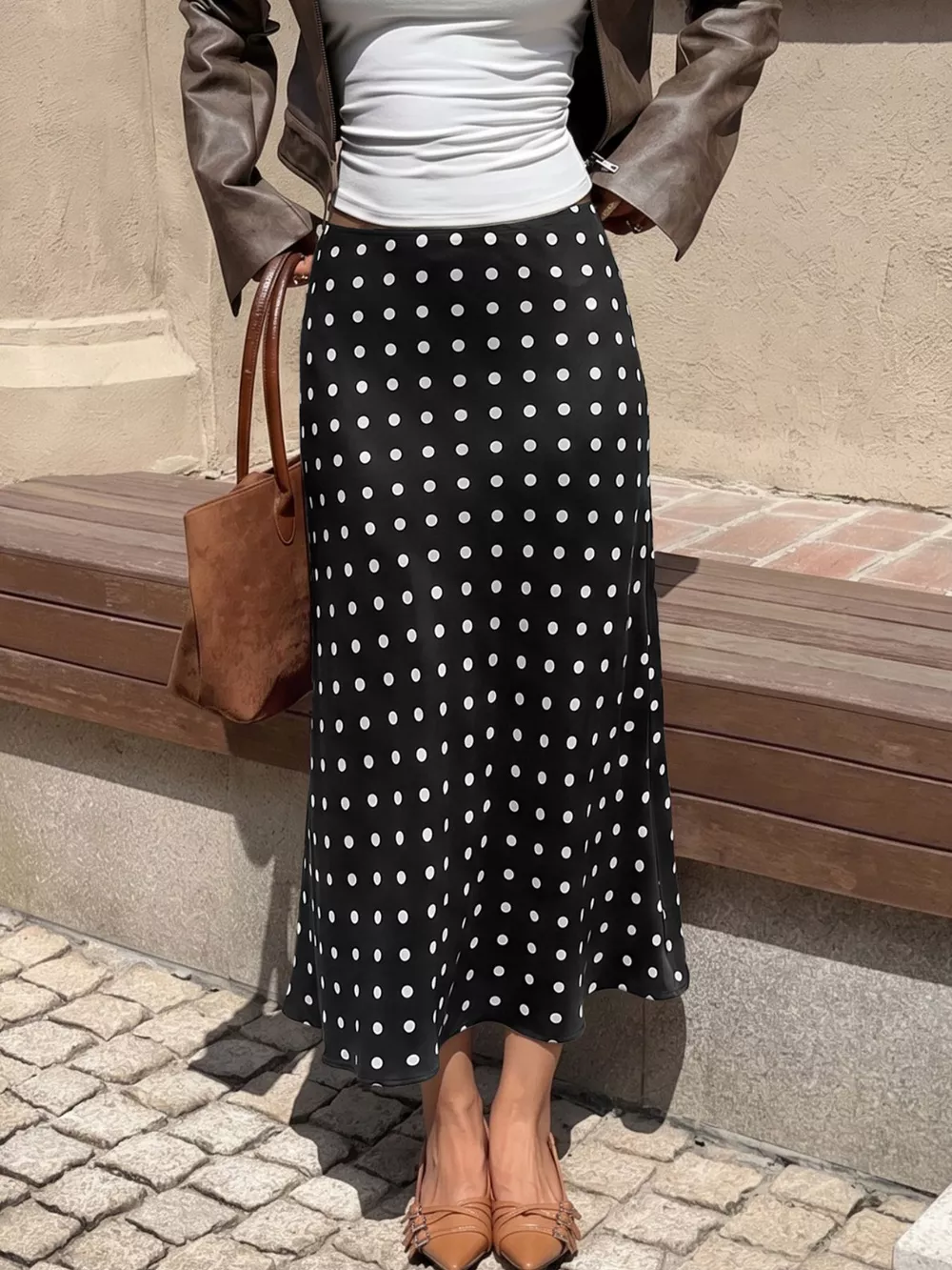 Polka Dot Midi Skirt, image 16