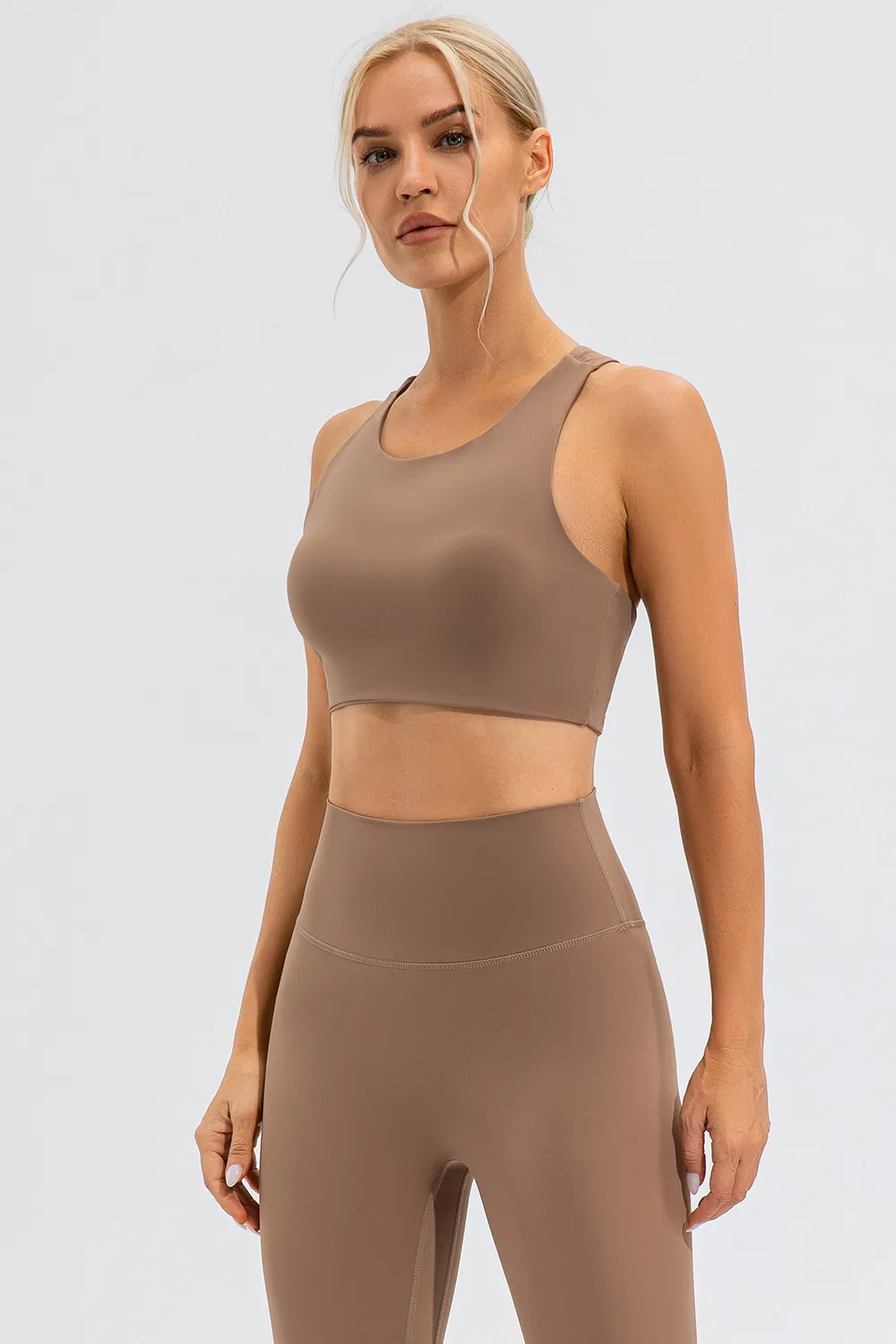 Round Neck Cutout Cropped Active Tank, image 6
