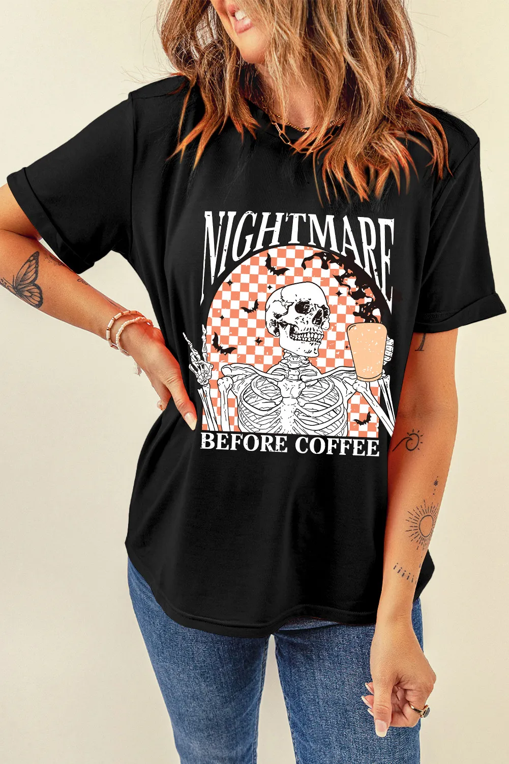 Graphic Round Neck Short Sleeve T-Shirt, image 4