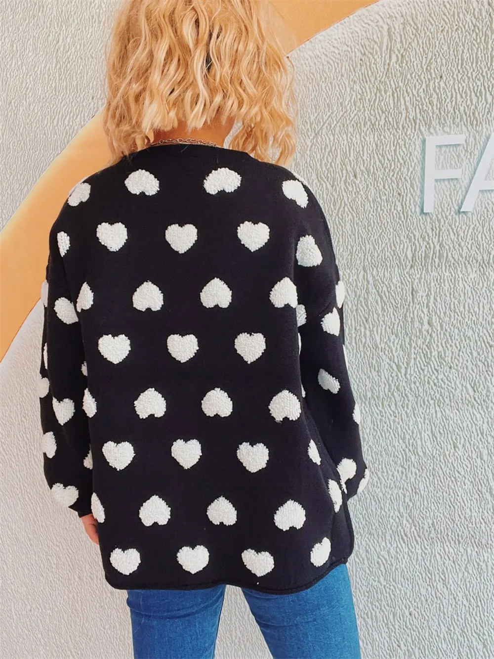 Heart Button Up Long Sleeve Cardigan, image 8