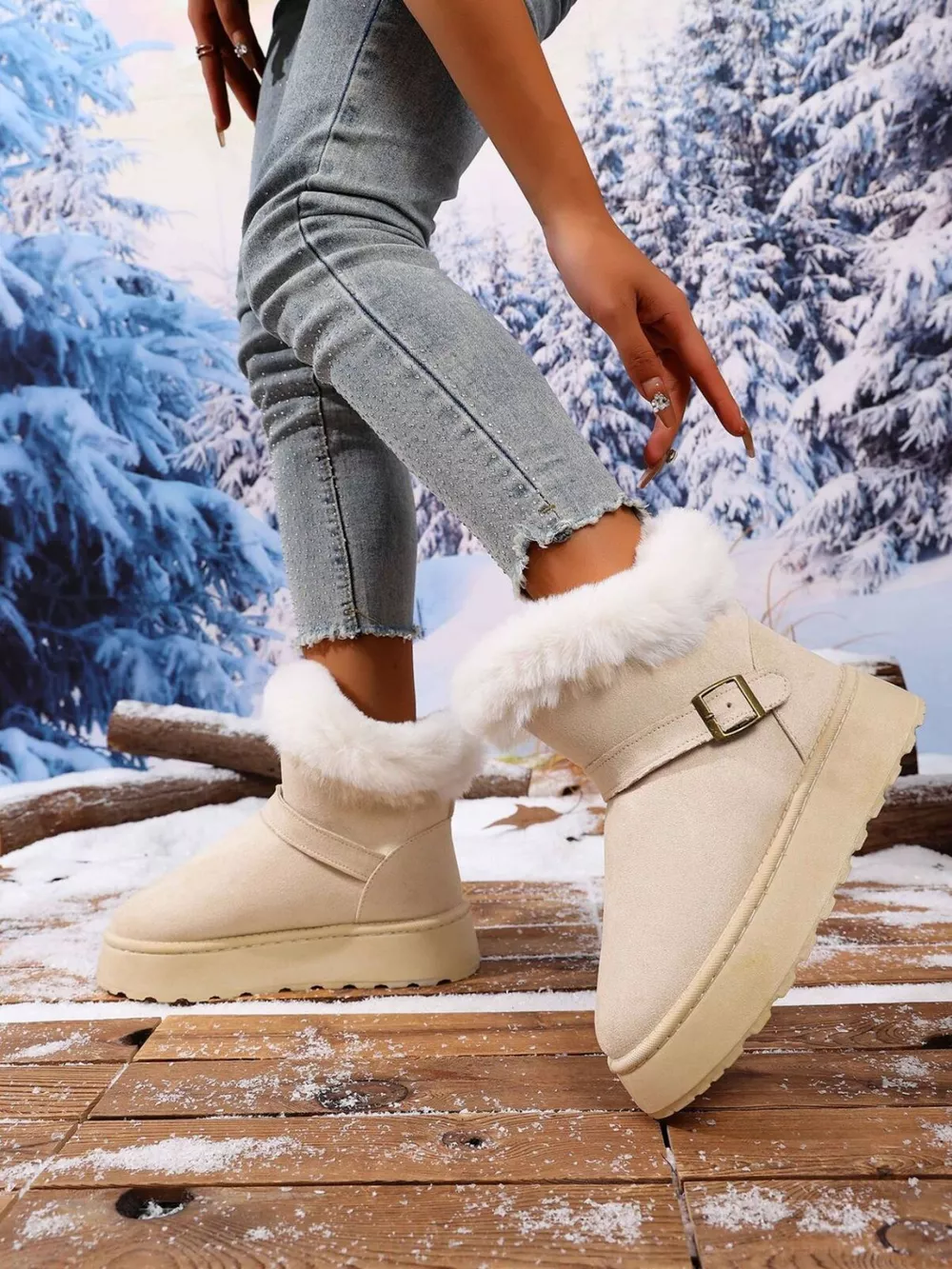 Round Toe Platform Boots, image 3