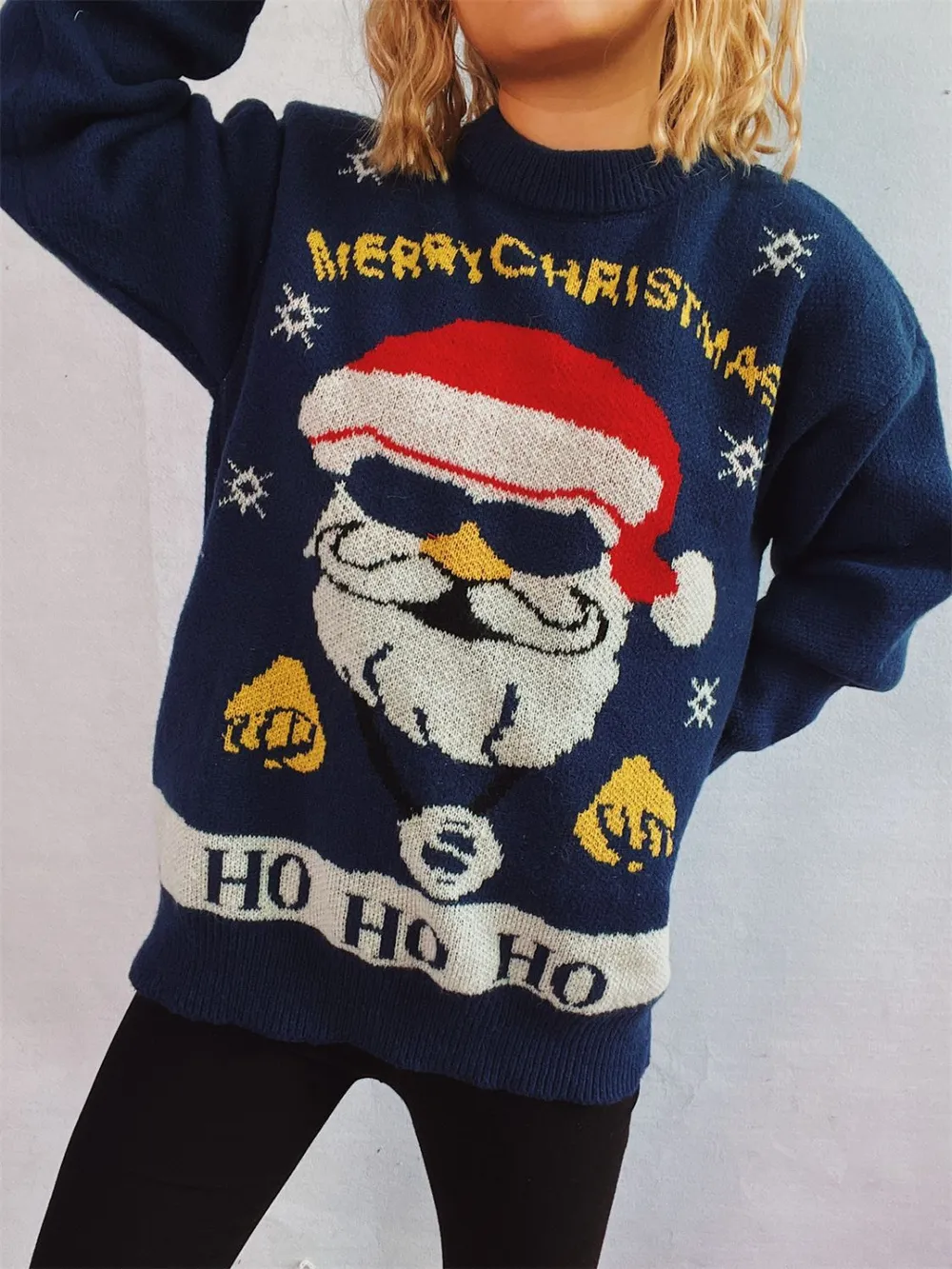 Santa Round Neck Long Sleeve Sweater, image 4