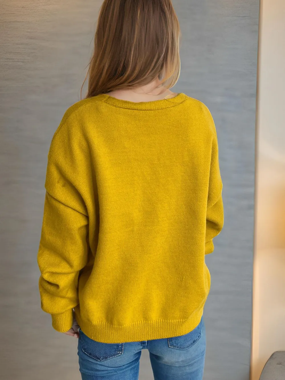 Daisy Button Up V-Neck Cardigan, image 15