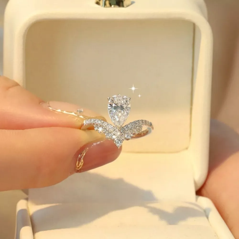 1.5 Carat Moissanite 925 Sterling Silver Ring, image 2