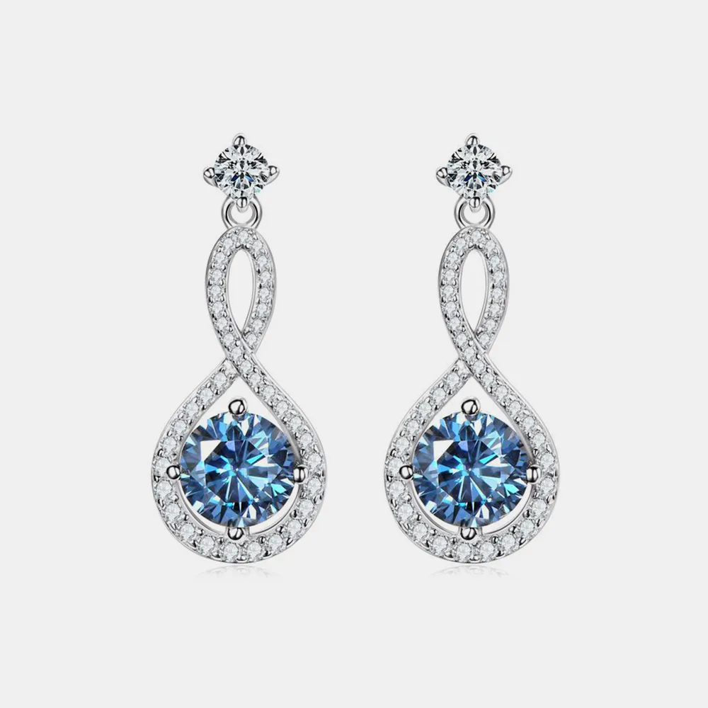 1 Carat Moissanite 925 Sterling Silver Earrings, image 3