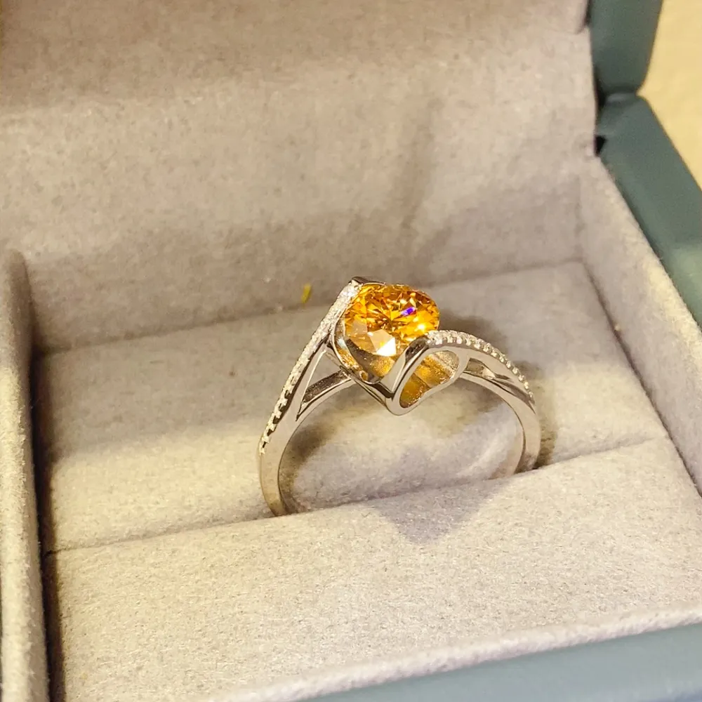 1 Carat Moissanite 925 Sterling Silver Ring, image 5