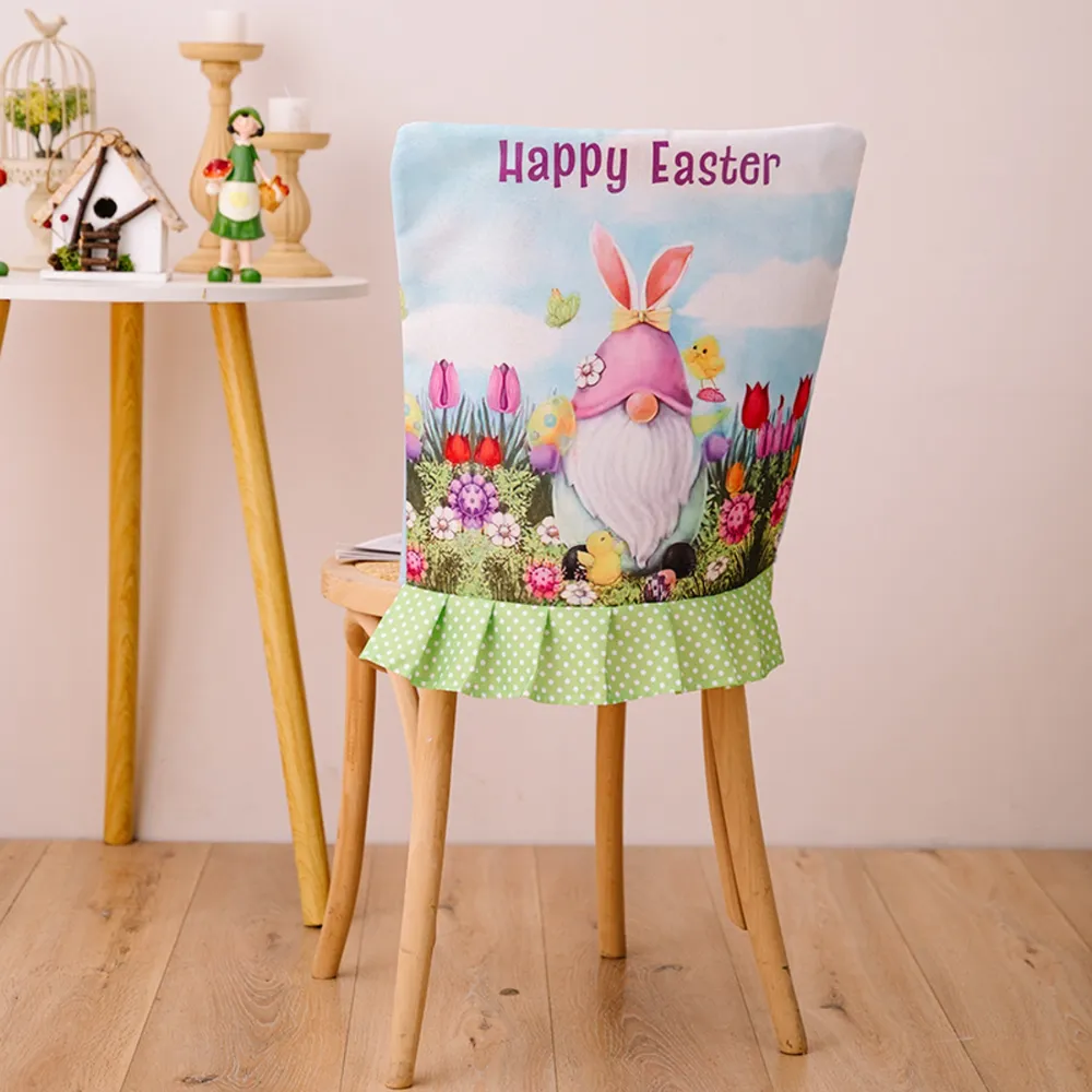 Easter Polka Dot Pleated Hem Chair Cover, image 6