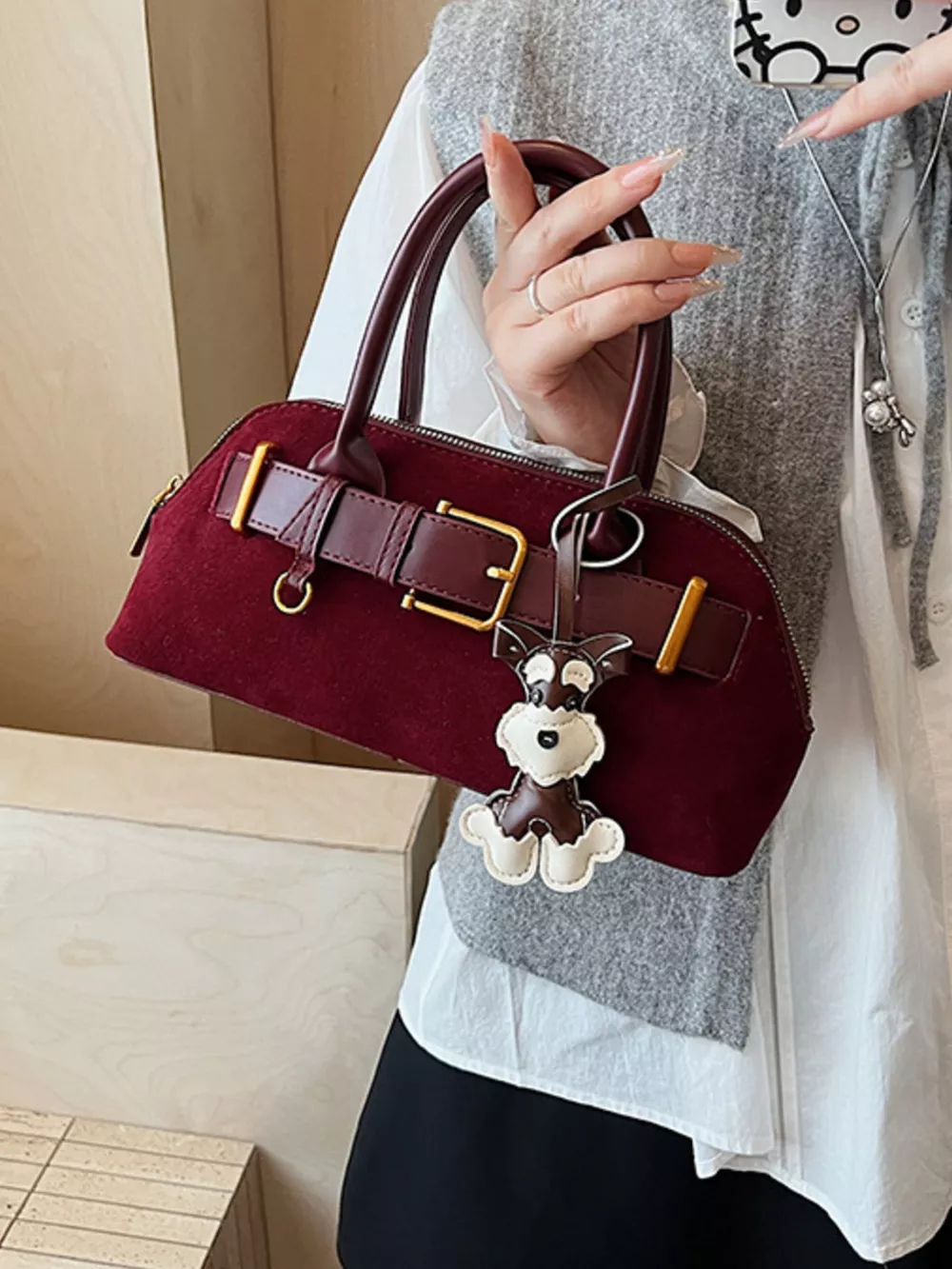 Buckle Decor Crossbody Bag, image 3