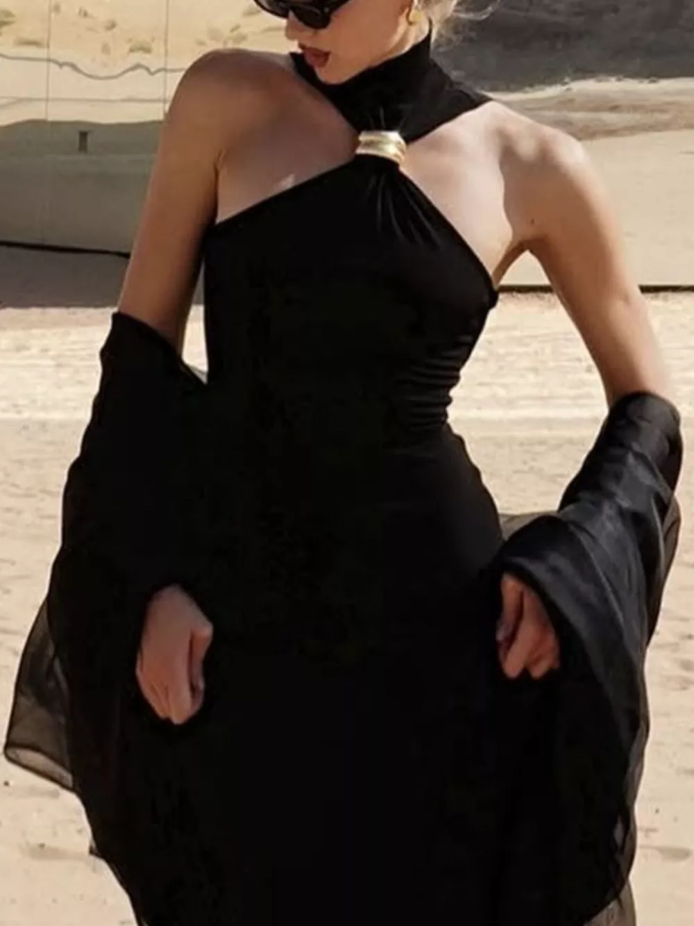 Ring Detail Turtleneck Tank, image 4