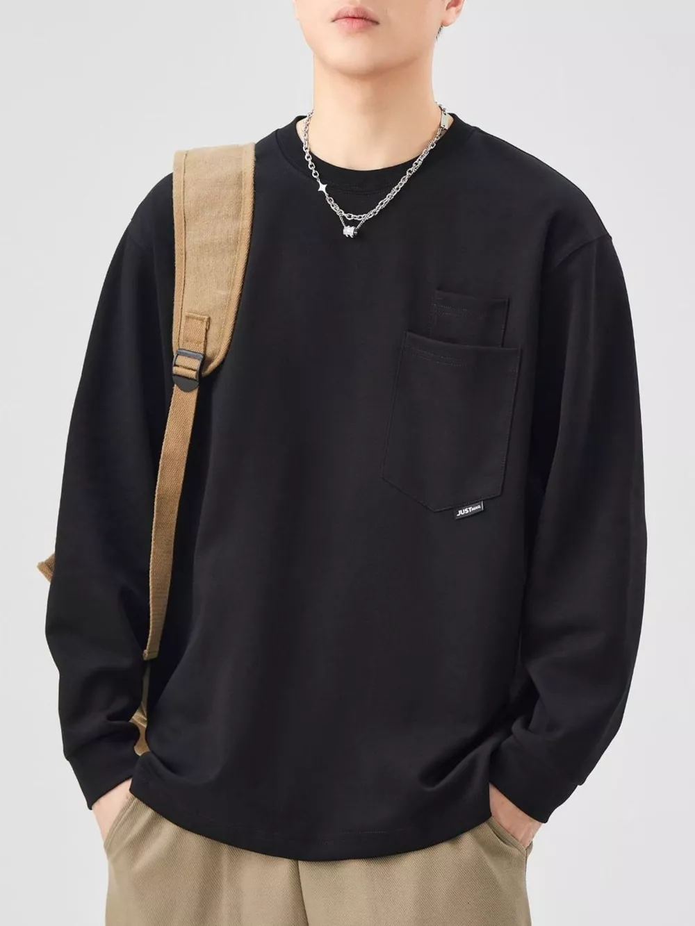 Men's Plus Size Casual Long Sleeve Sweatshirt