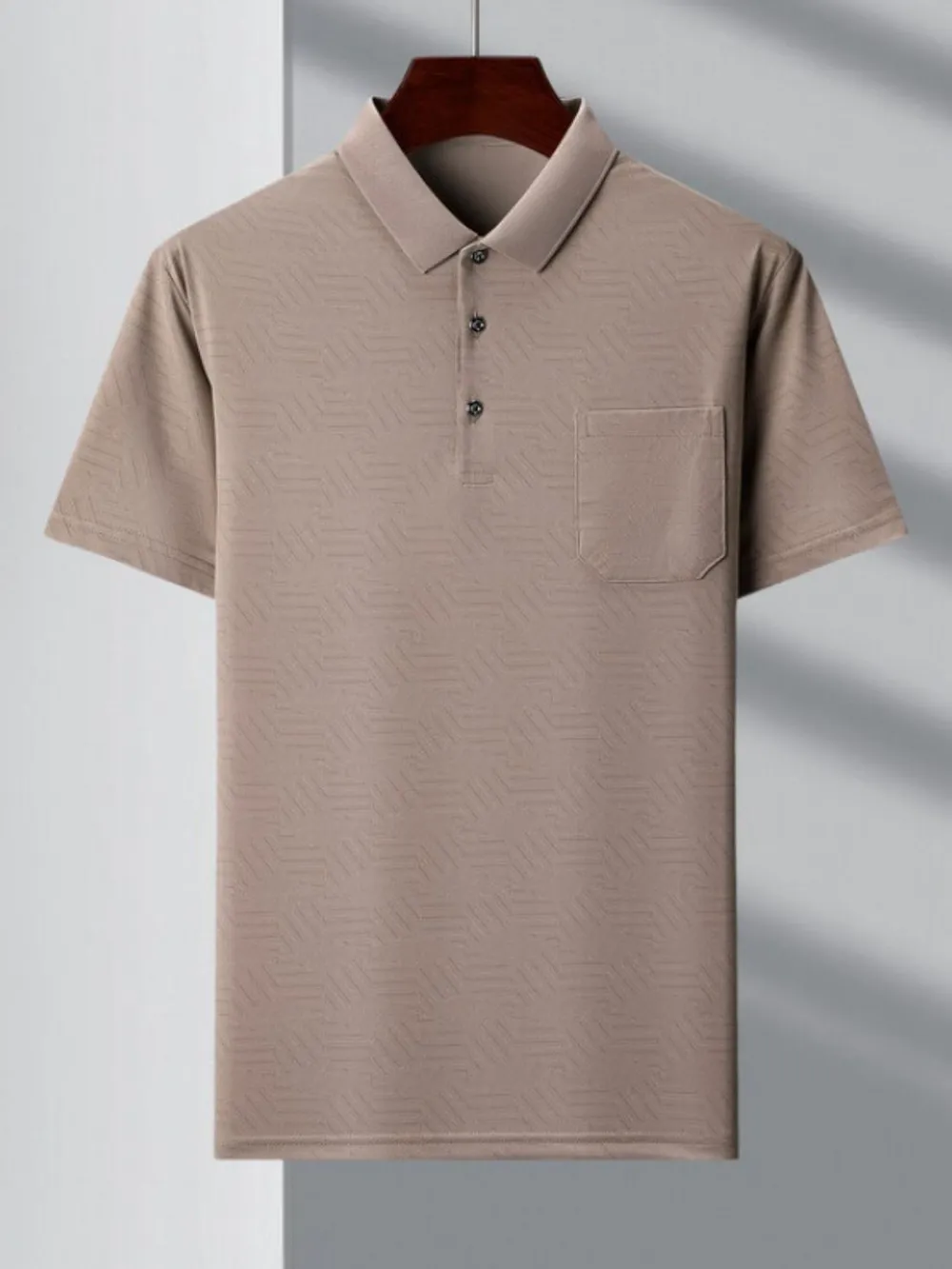 Men's Plus Size Collared Neck Short Sleeve Polo, image 2