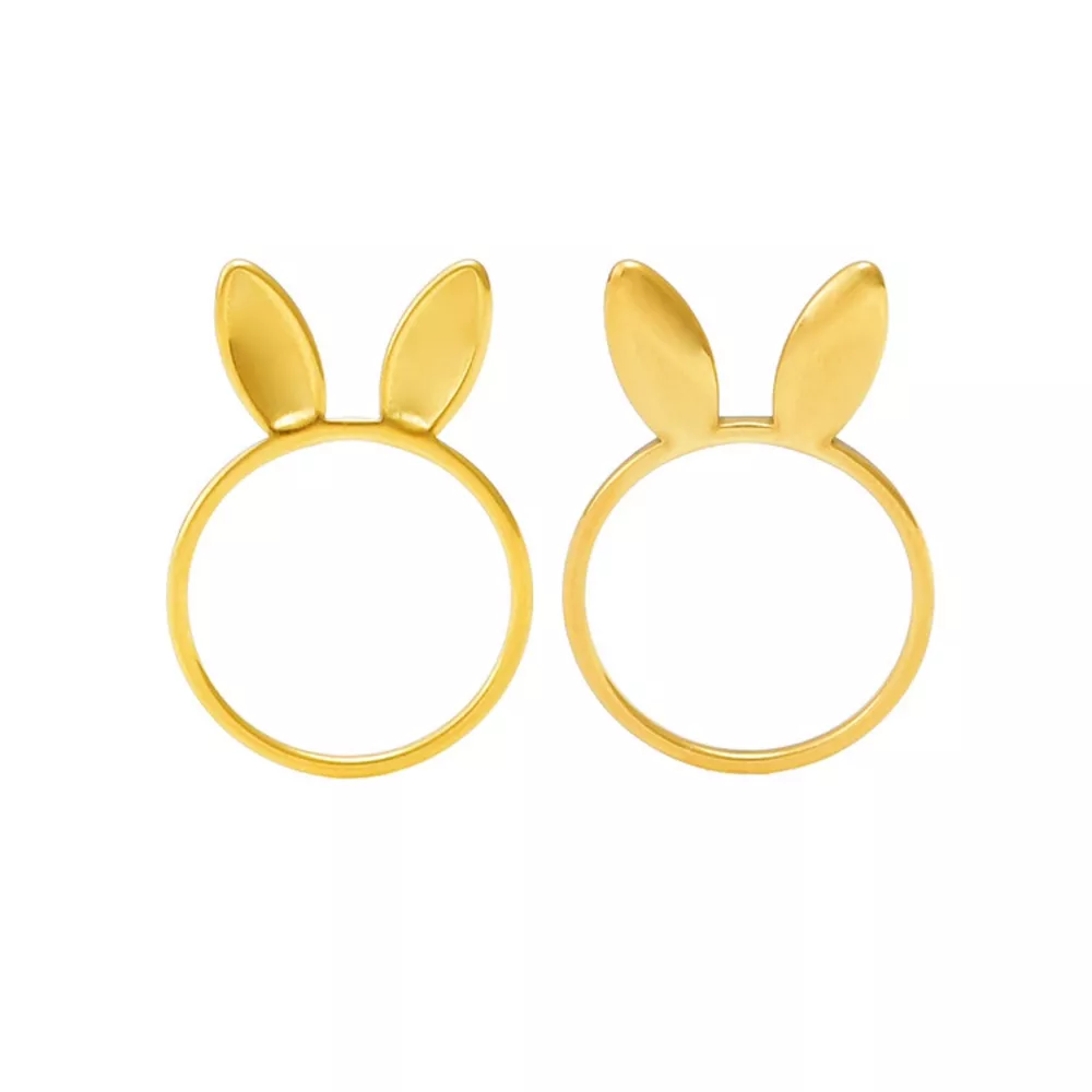 18K Gold-Plated Bunny Ear Ring, image 6