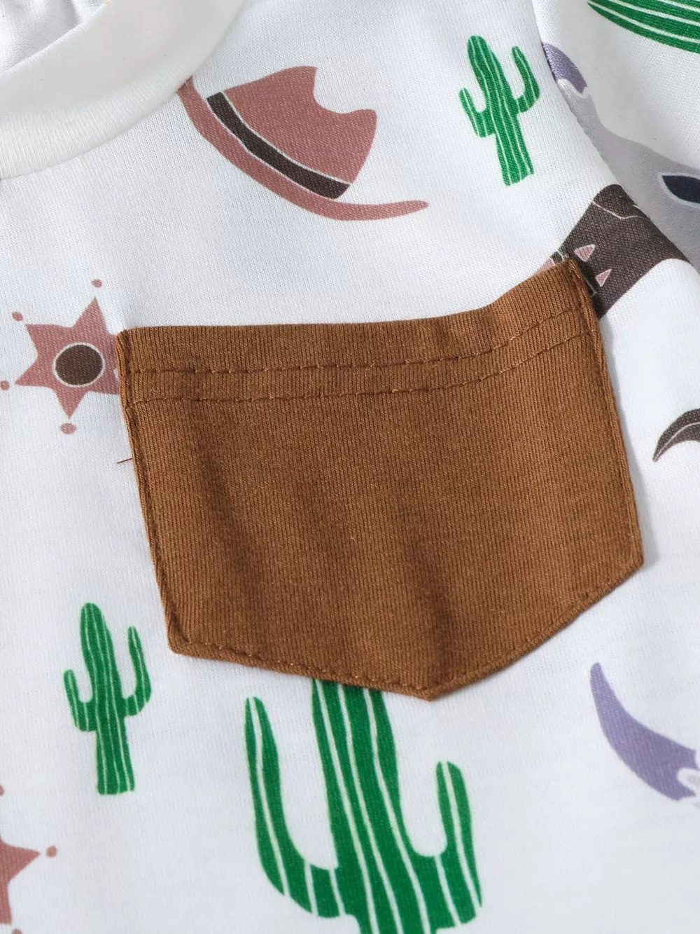 Children's Cactus Cowboy Print Pocket Tee & Shorts Set, image 4