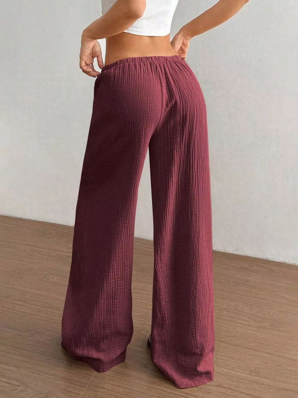 Wide-Leg Drawstring Pants, image 12