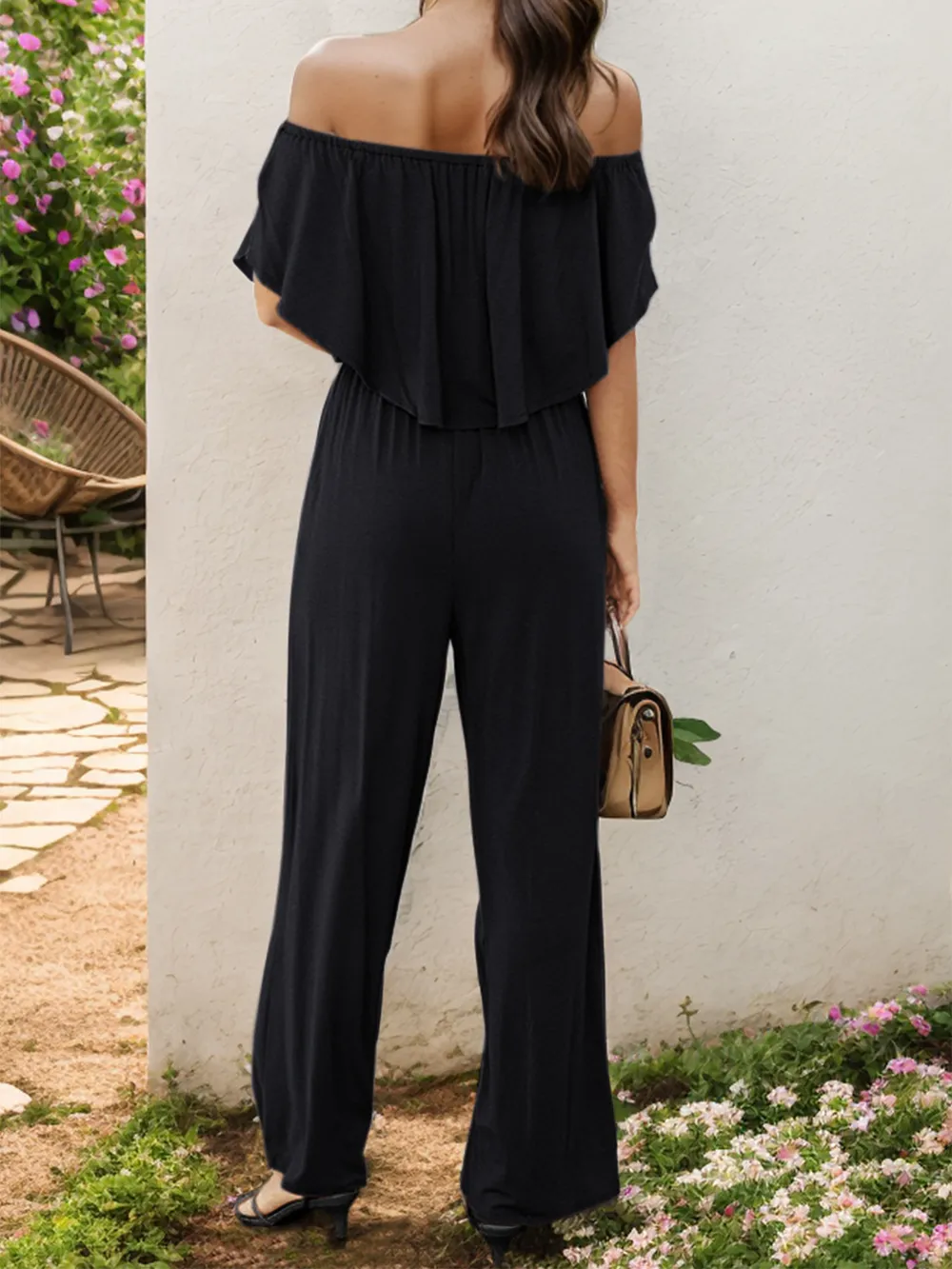 Off-Shoulder Wide Leg Jumpsuit, image 3