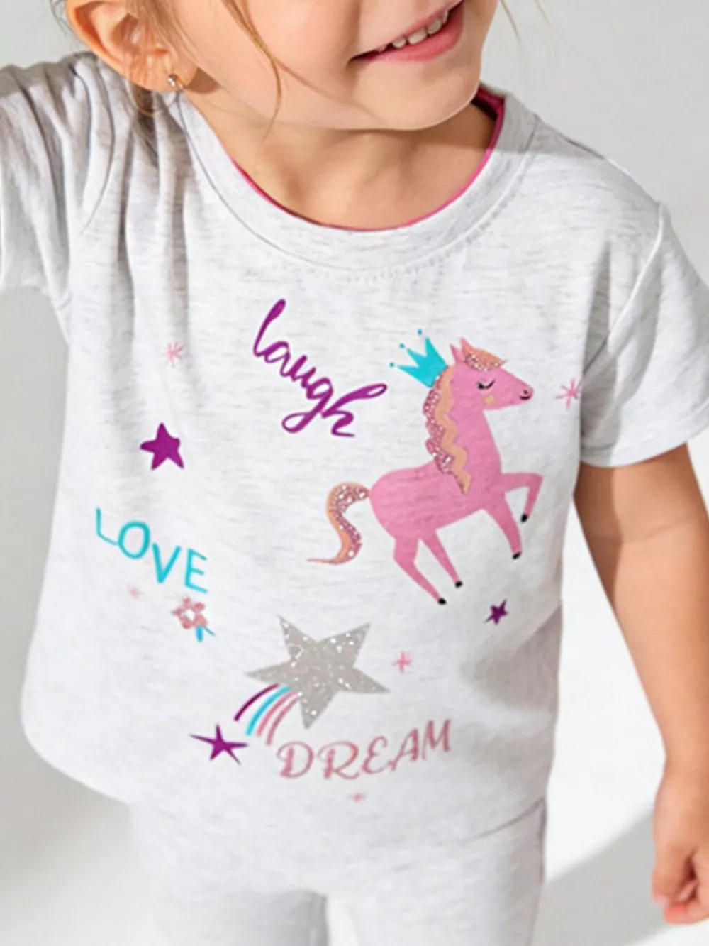 Children's Unicorn Graphic Short Sleeve T-Shirt, image 3