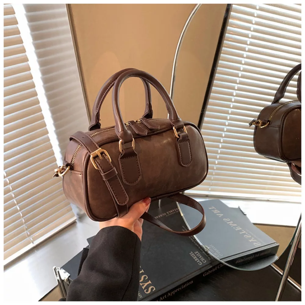 Vintage Style Barrel Crossbody Bag, image 3