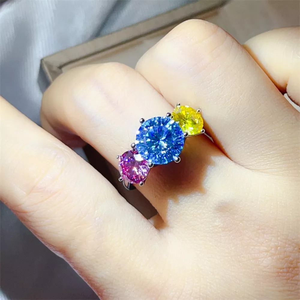 5 Carat Moissanite 925 Sterling Silver Ring, image 5
