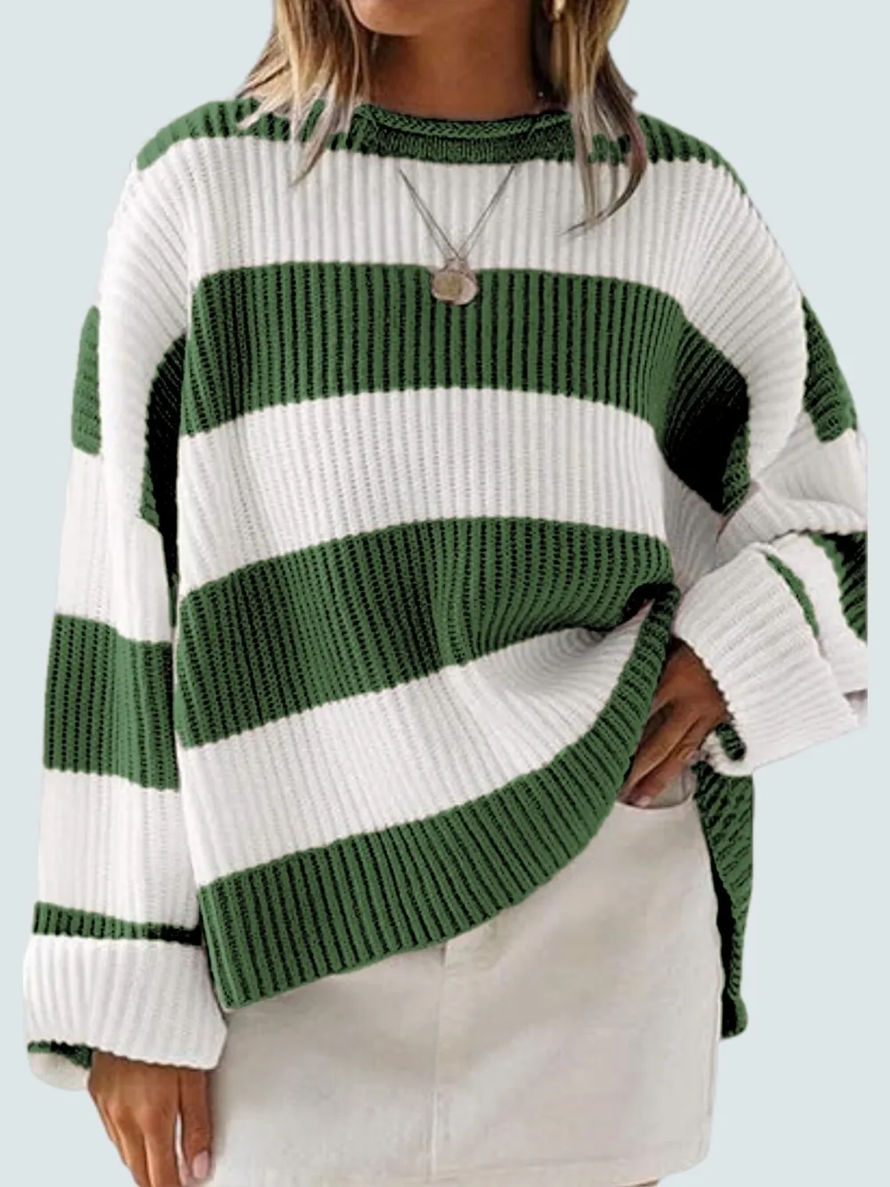 Round Neck Long Sleeve Sweater, image 15