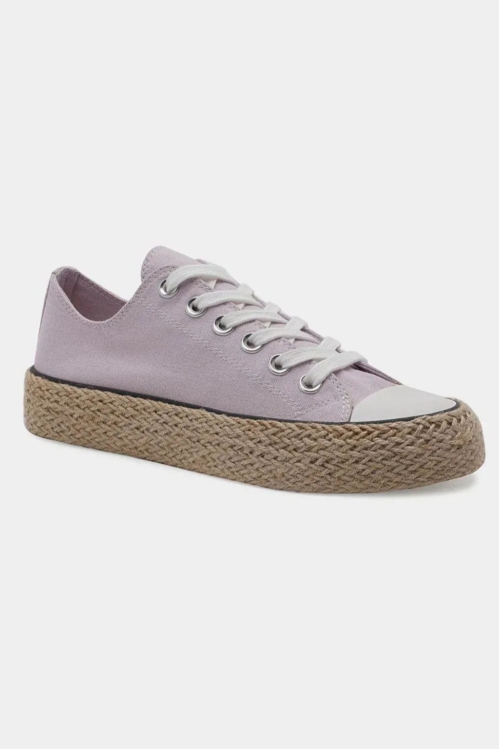 Lace Up Woven Espadrille Sole Sneakers, image 2