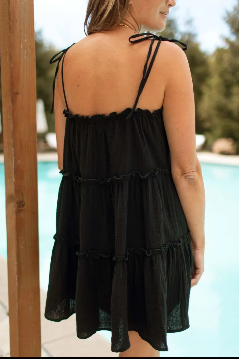 Frill Square Neck Mini Cami Dress, image 7