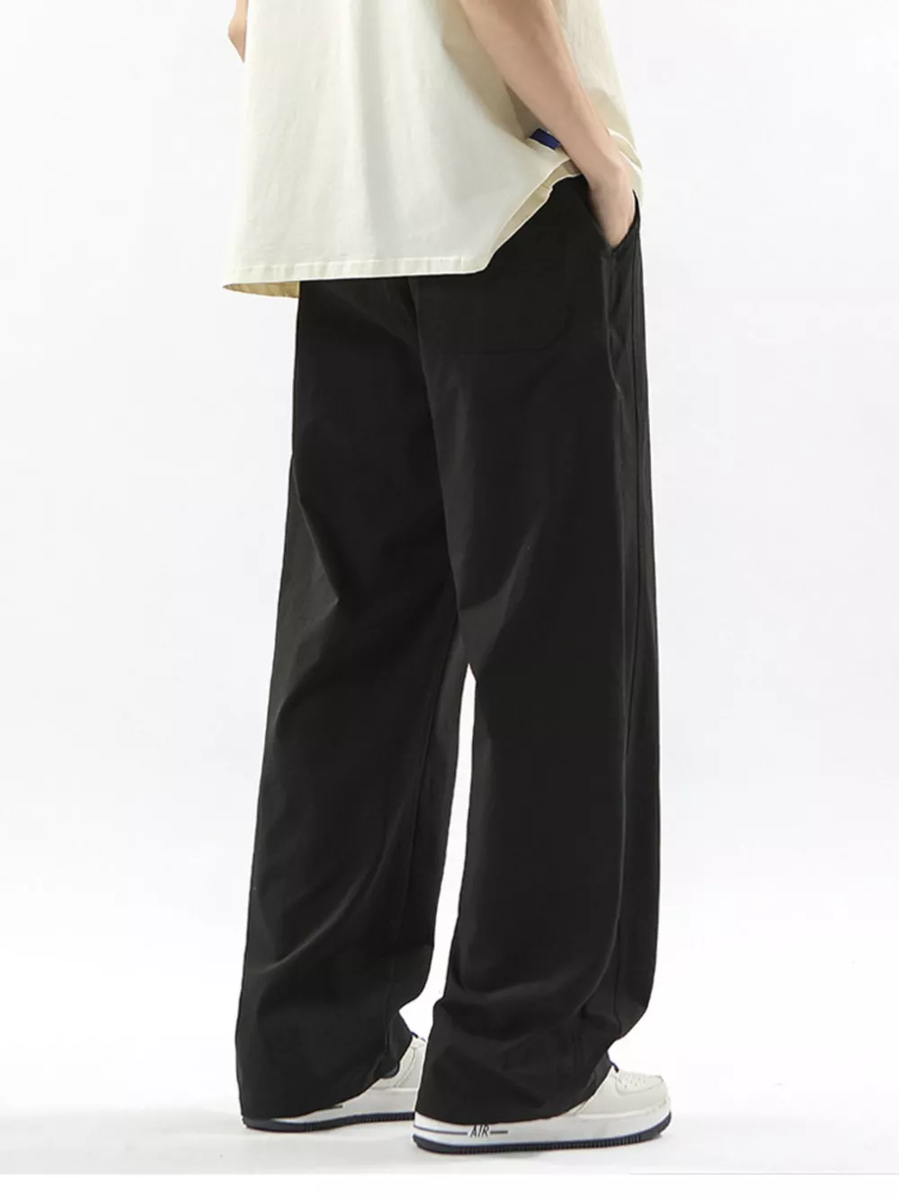 Men's Full Size Loose Fit Drawstring Wide Leg Pants Plus Size, image 5