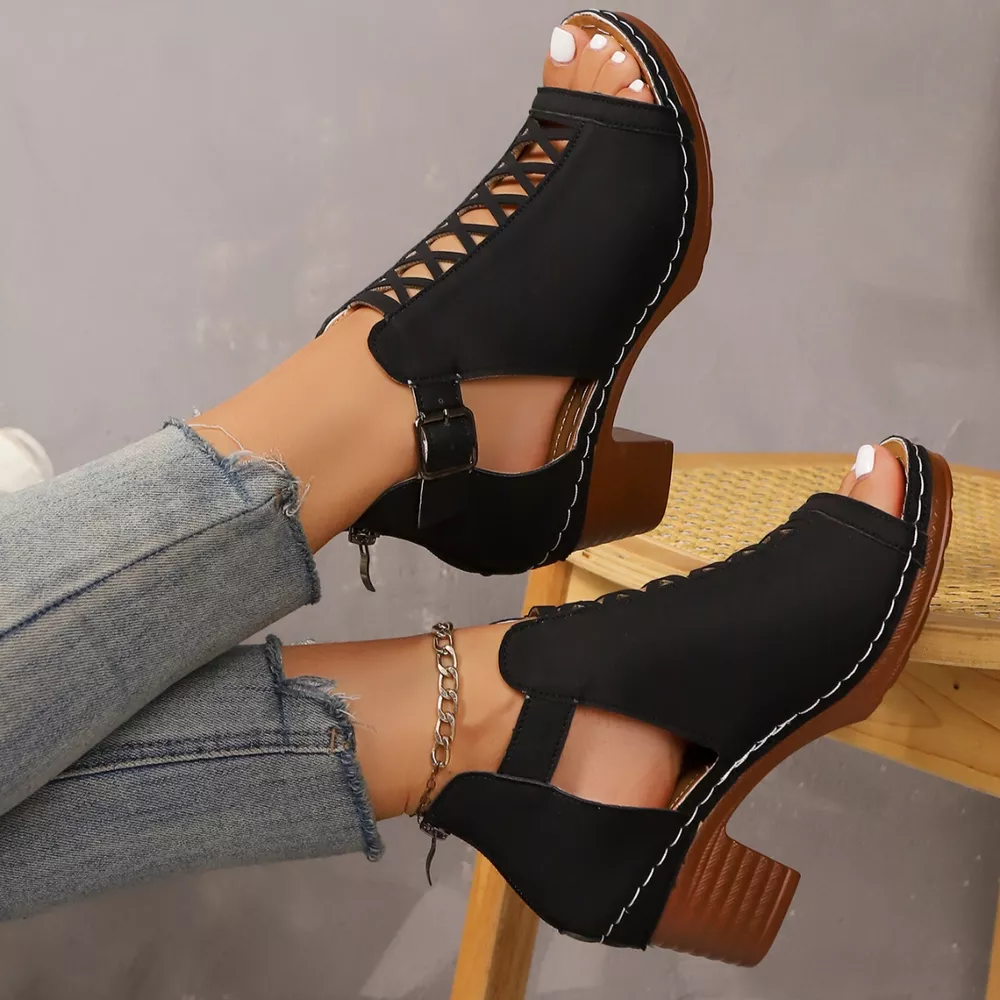 Open Toe Block Heels Sandals, image 5