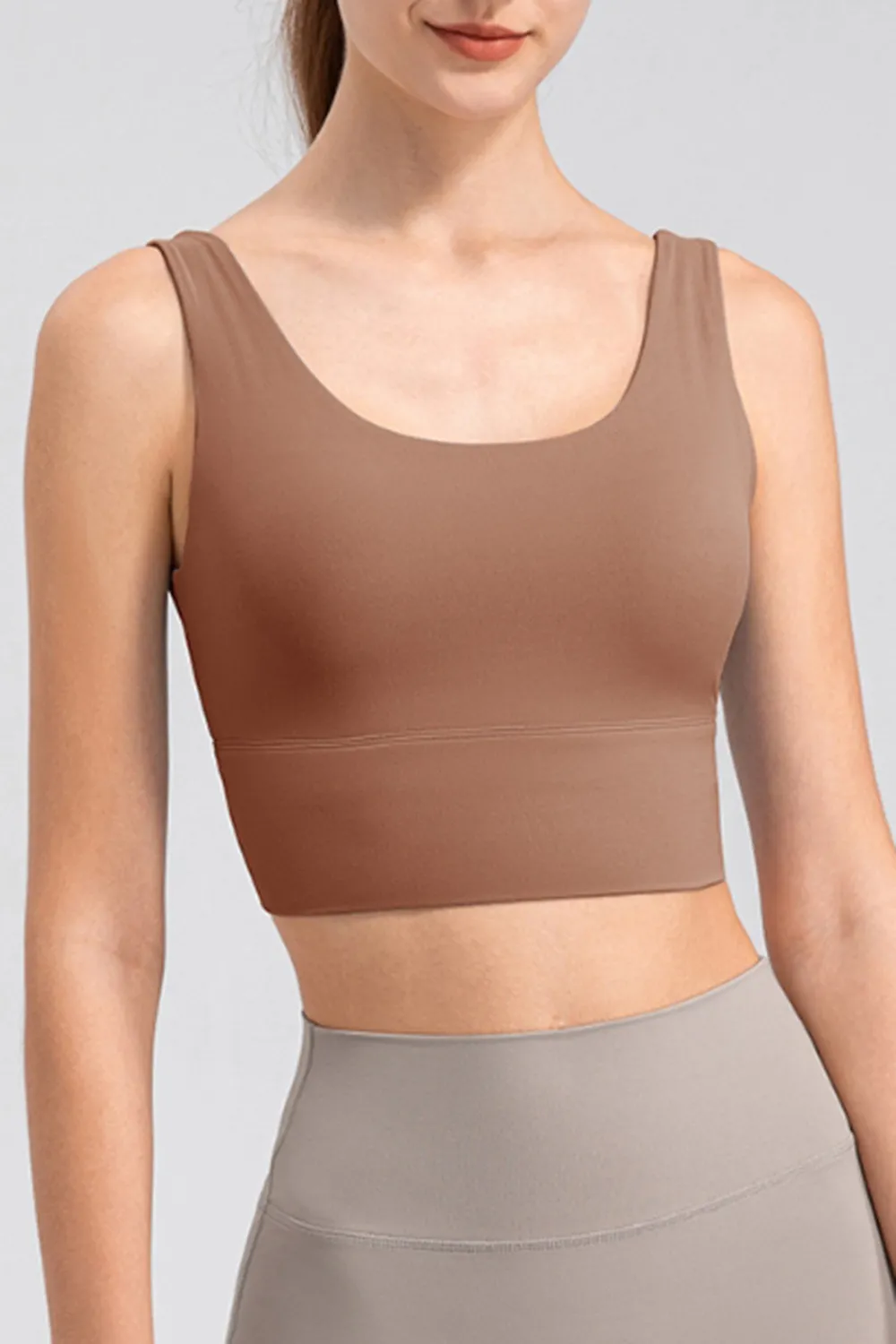Scoop Neck Wide Strap Active Tank, image 11