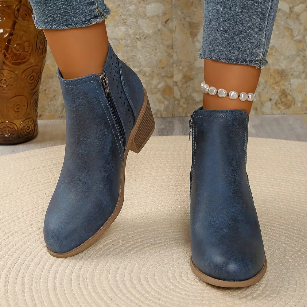 Point Toe Block Heels Boots, image 6